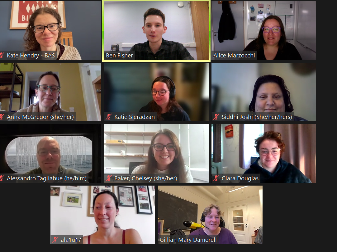 EDIA working group zoom meeting picture from October 2023